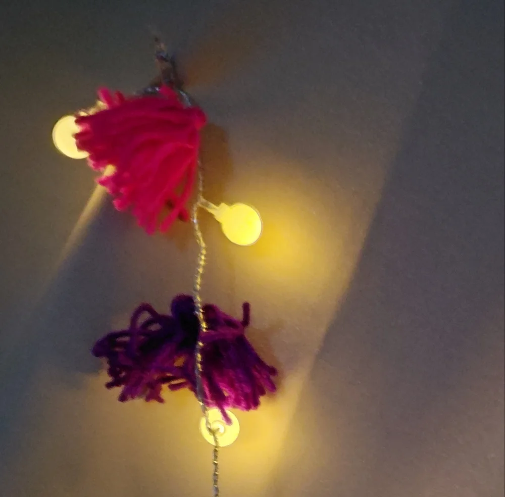 Tassel LED Garland Colorful, Photo NWT